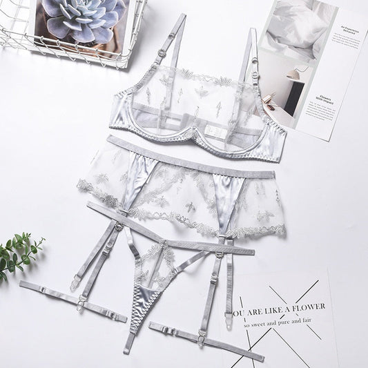 Damunderkläder Set Justerbar Blommönster Polyester 0