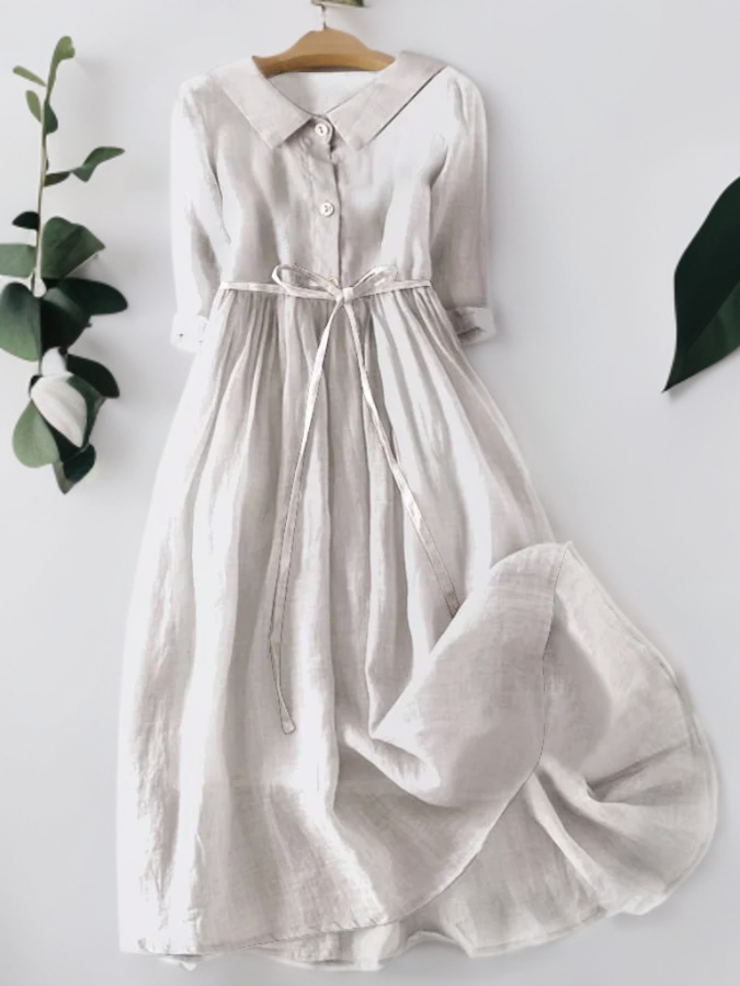 Dam Sommarklänning Rak Polyester för Fest och Bröllop 4