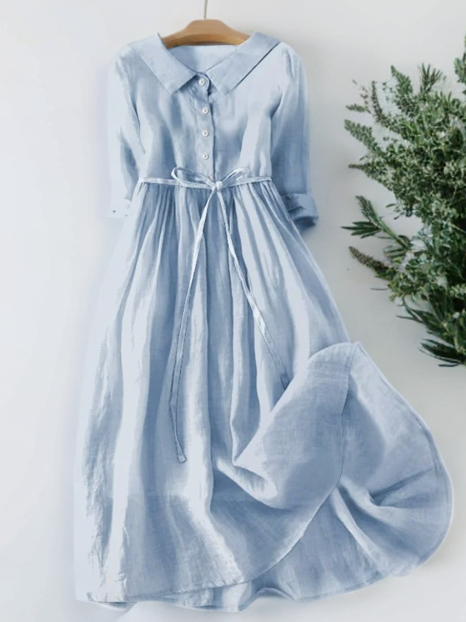 Dam Sommarklänning Rak Polyester för Fest och Bröllop 3