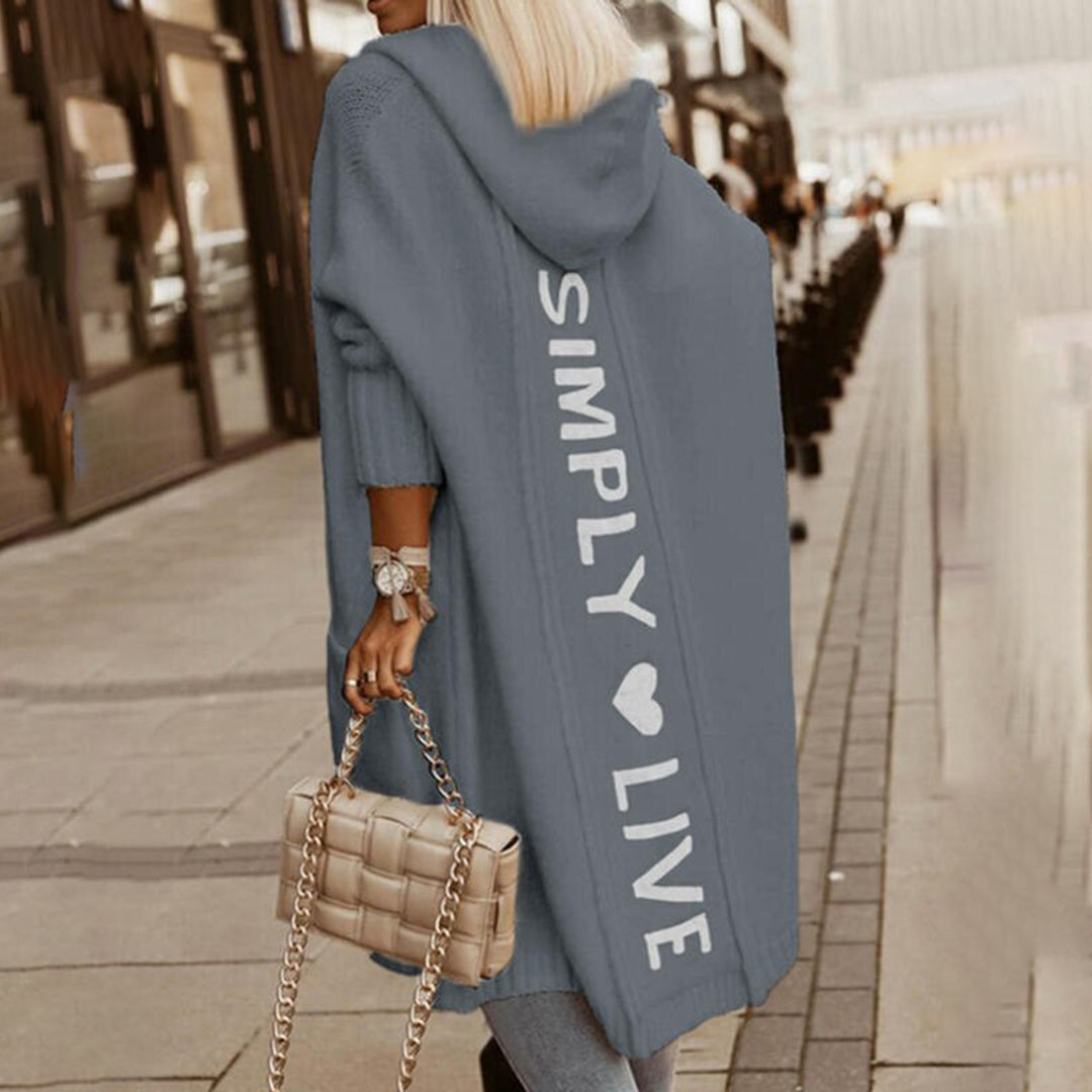 Dam Cardigan Enkel Elegans Mjuk Material-3