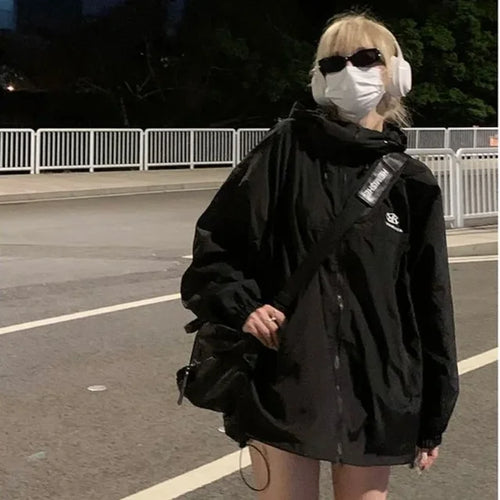 Herr Vindjacka med Huva och Dragkedja i Vattentåligt Polyester-1