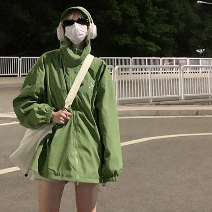 Herr Vindjacka med Huva och Dragkedja i Vattentåligt Polyester-5