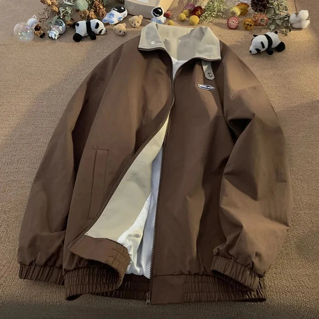 Damjacka Överdimensionerad Vintage Stil Polyester för Damer 8