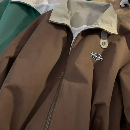 Damjacka Överdimensionerad Vintage Stil Polyester för Damer 6