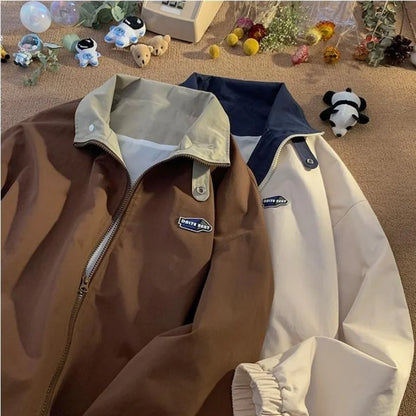 Damjacka Överdimensionerad Vintage Stil Polyester för Damer 5