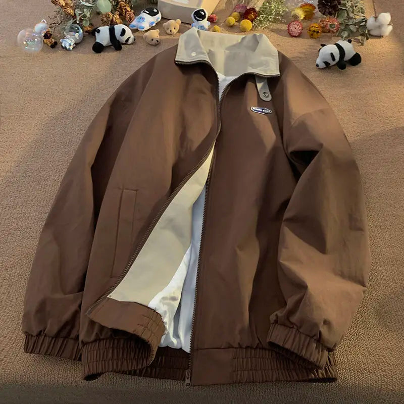Damjacka Överdimensionerad Vintage Stil Polyester för Damer 3