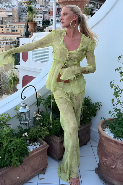 Kvinnors Maxi Set Spetsliknande Tyg Figur-kramande 4