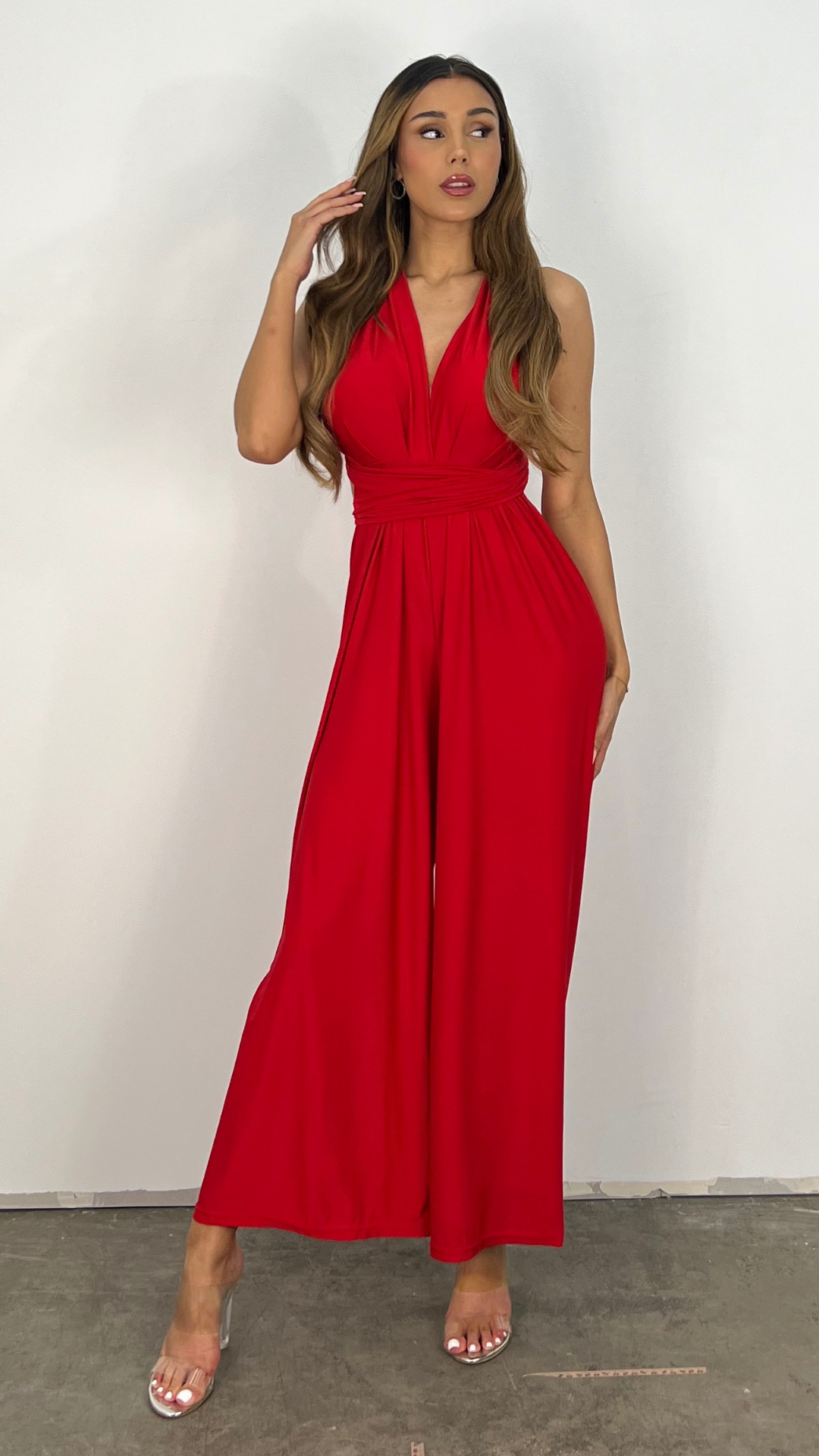 Variant image for Dam Jumpsuit Veckad Polyester för Vardags- och Festbruk-8