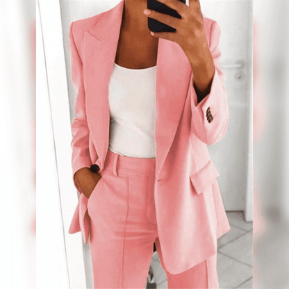 Kostym Set Dam Klassisk Design Bekväm Polyester Elastan-5