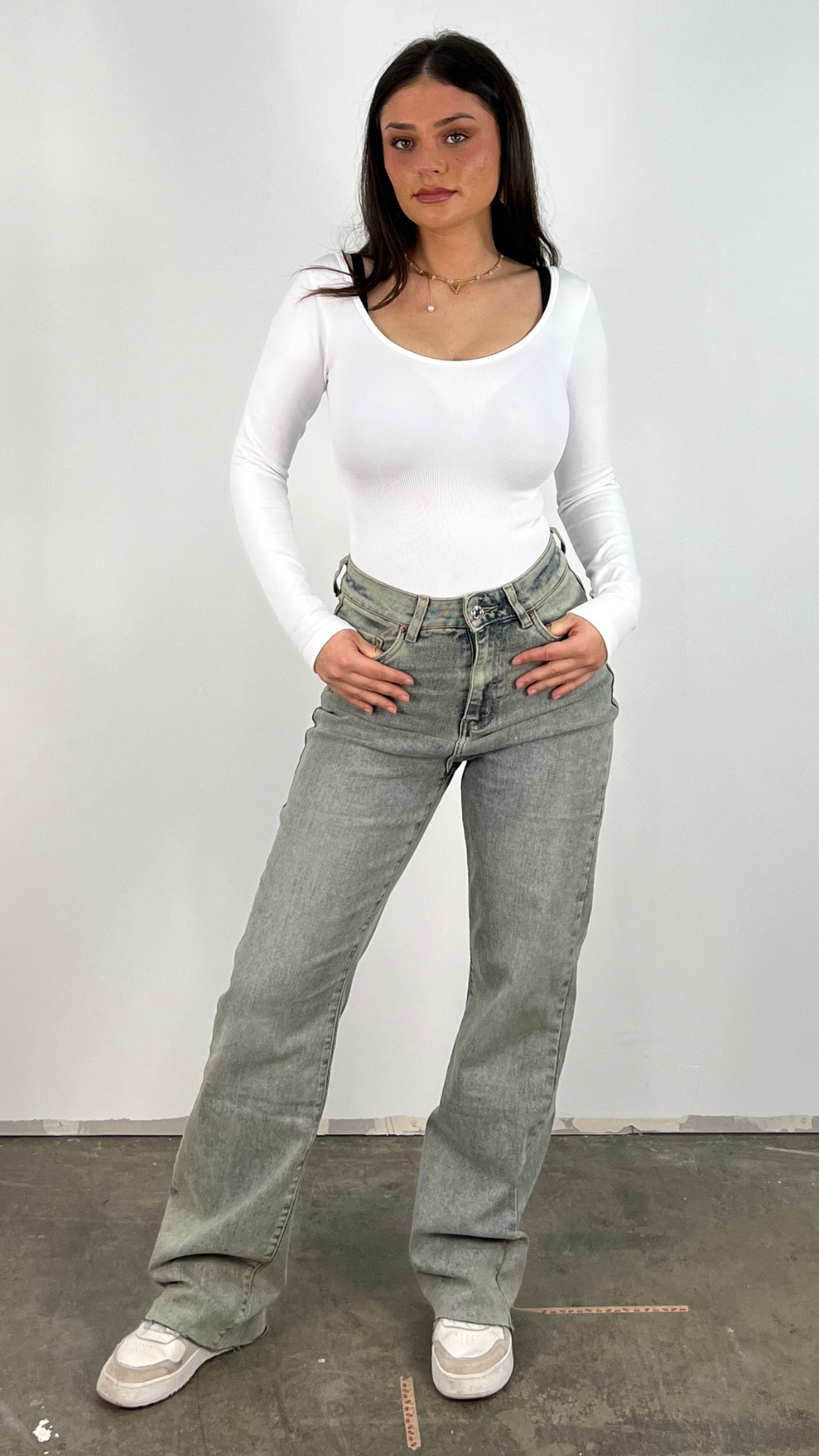 Dam Jeans Raka Stretch Bomull för Komfort och Stil 4