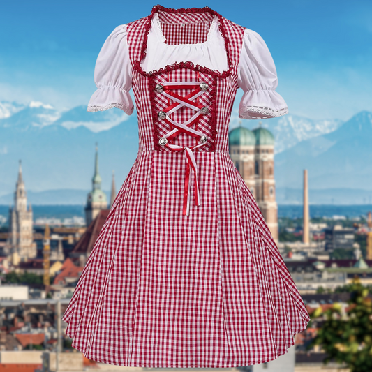 Damernas Oktoberfest Dräkt Traditionell Polyester-1