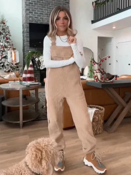 Kvinnors Jumpsuit Figurformande Polyester med Funktionella Fickor-3