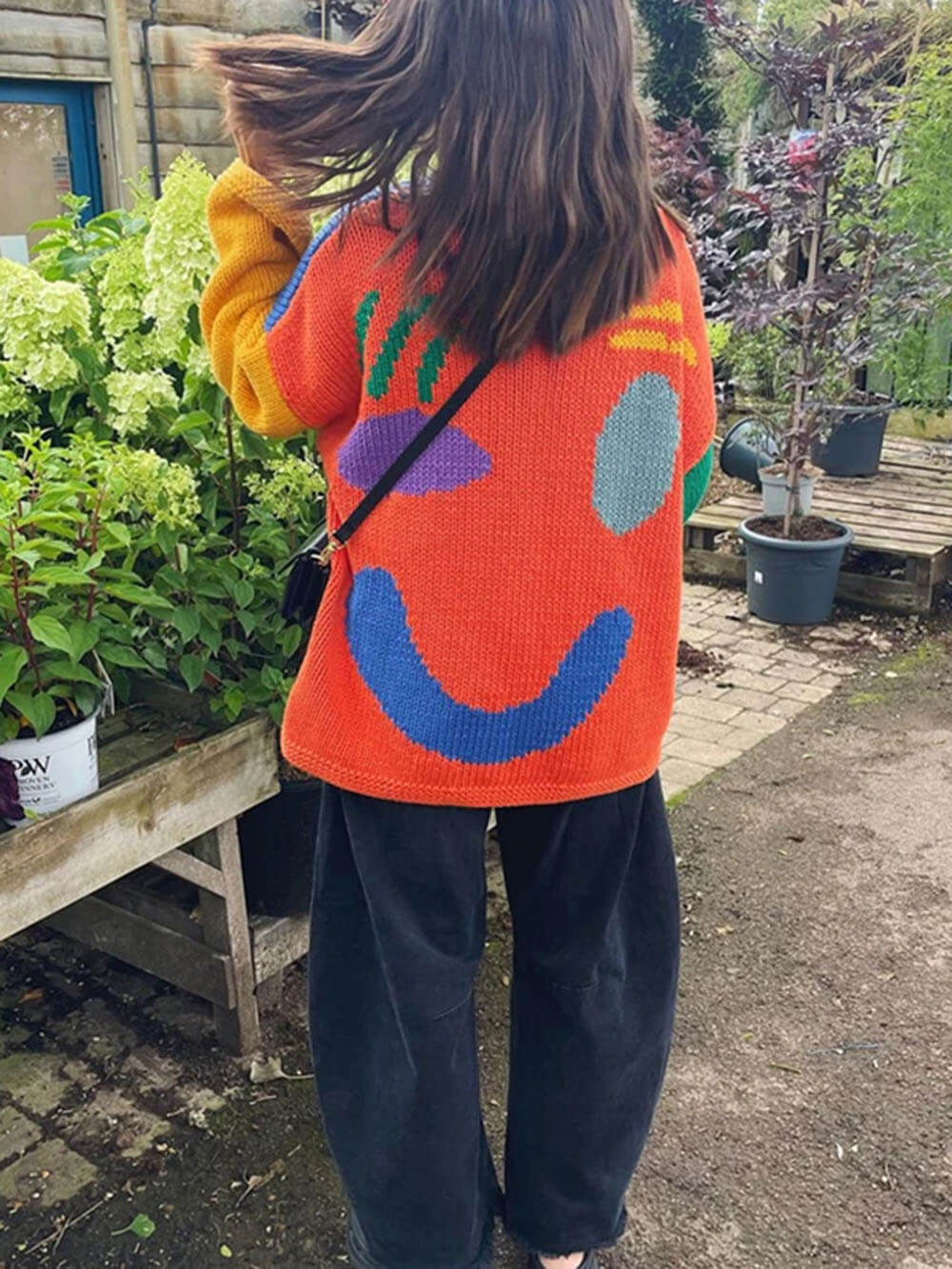 Variant image for Stickad Tröja Dam Avslappnad Vinter Mjuk Blandningstyg-23