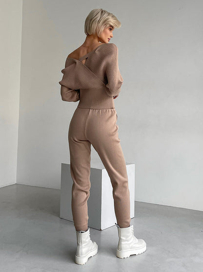 Tvådelat Set Dam Axel-fri Modern Stretchig Viskos-3