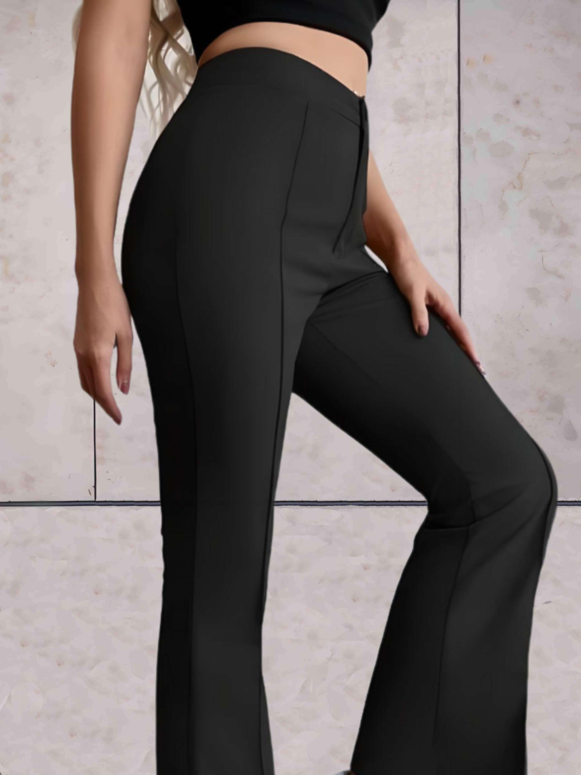 Kvinnors Sommarbyxor Hög Midja Ekologisk Bomull-3