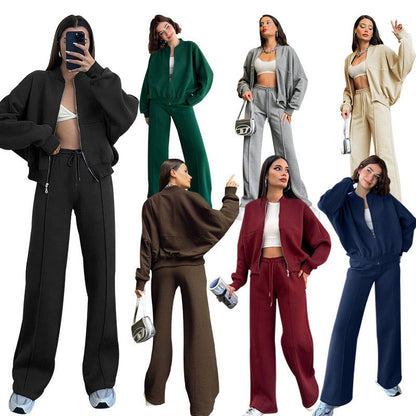 Dam Träningsset Långärmad Topp och Byxor Polyester-6