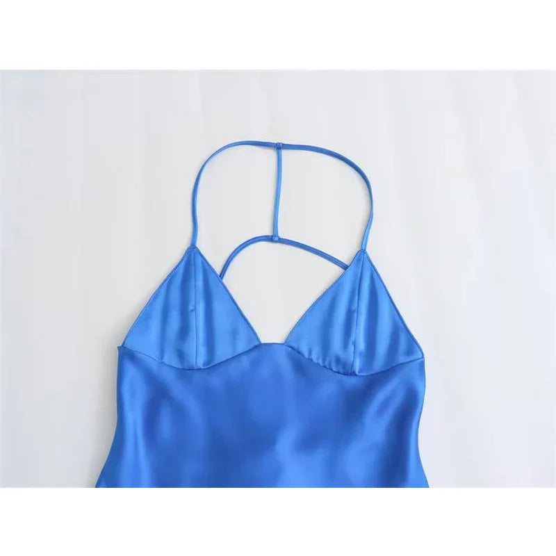 Dam Festklänning Slimmad Polyester Bakre Design-5