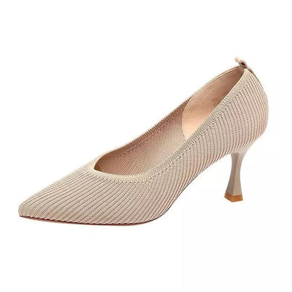 Dam Fyrkantiga Klackar Andningsbar Textil 6 cm-5