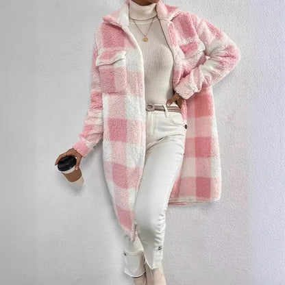 Variant image for Damenjacke Kariertes Trendy Design Polyester-9
