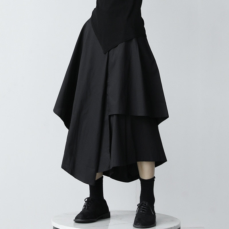 Dam Byxor Med Resår I Midjan Hög Midja Bred Ben Bomullspolyester-2