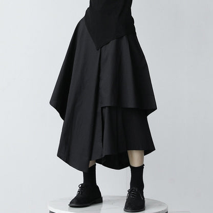 Dam Byxor Med Resår I Midjan Hög Midja Bred Ben Bomullspolyester-2