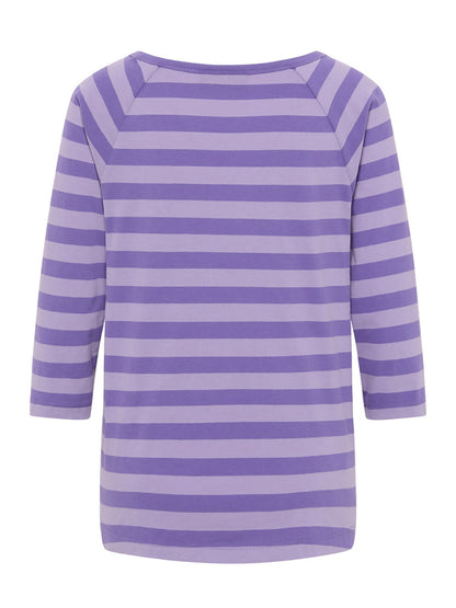 Dam T Shirt Raglan 3/4 Ärmar Mjuk Bomull 2