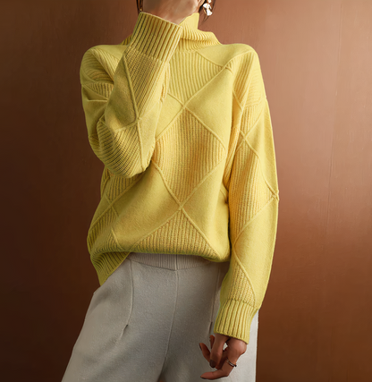 Dam Turtleneck Tröja med Långa Ärmar i Hållbart Material – Elegant och Tidlös Design 6