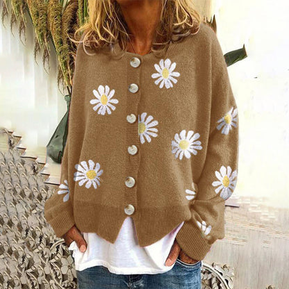 Kvinnors Cardigan med Knappar i Mjuk Akryl – Elegant och Mångsidig, Perfekt för Vardag och Fest 6