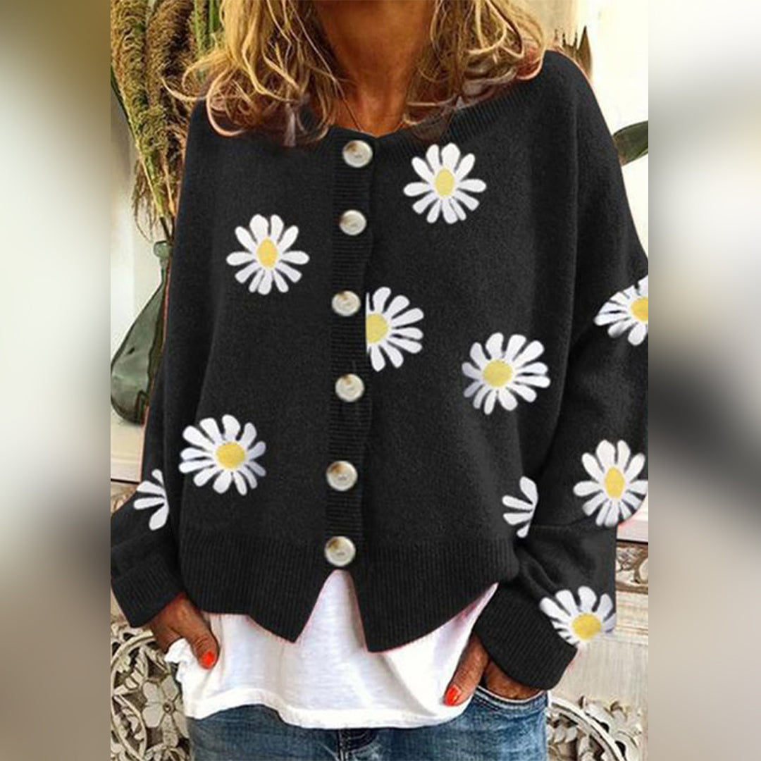 Kvinnors Cardigan med Knappar i Mjuk Akryl – Elegant och Mångsidig, Perfekt för Vardag och Fest 3