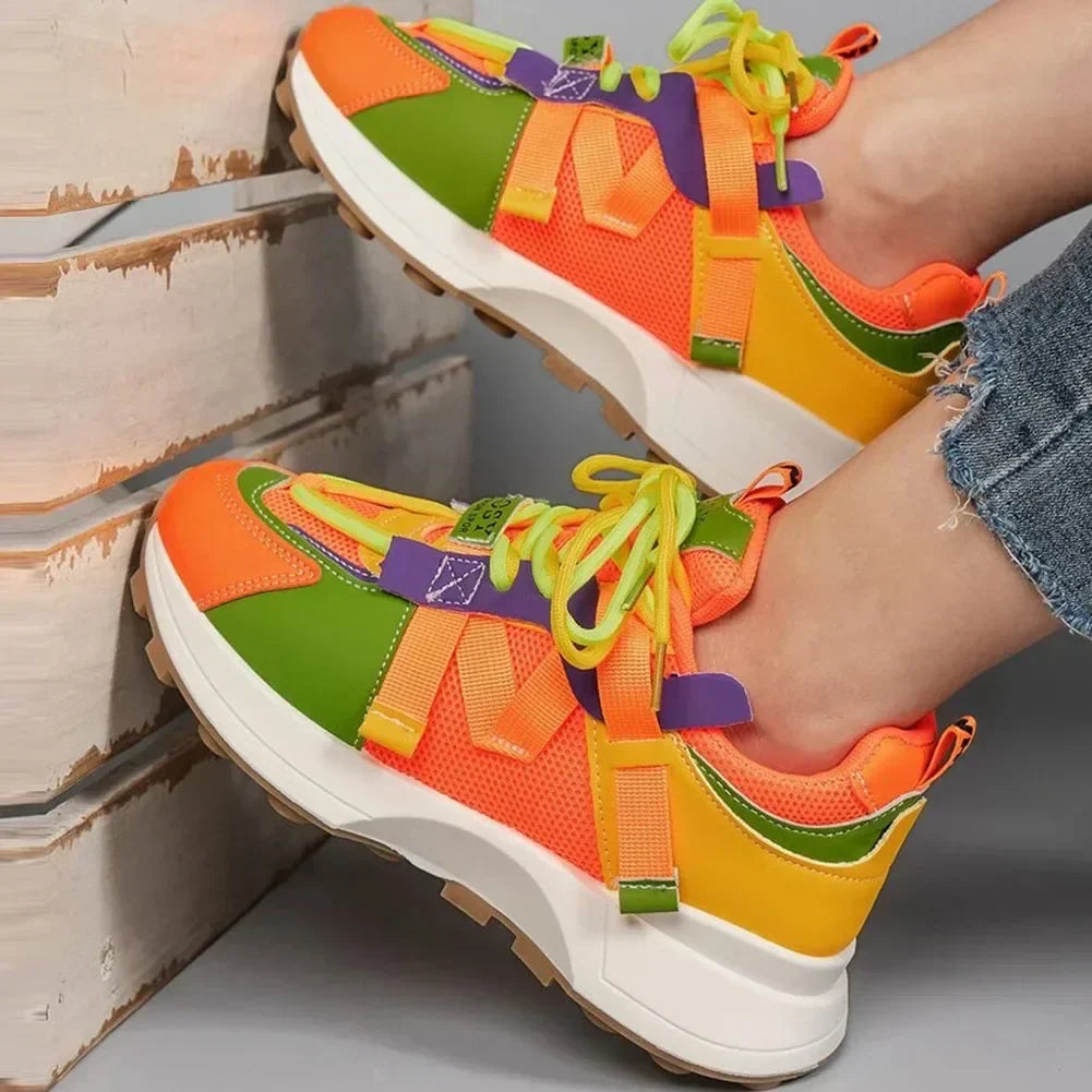 Kvinnors Sneakers Ortopedisk Syntetmaterial för Fritidsbruk-2