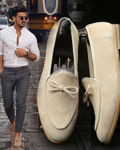 Herrskor Mocka Klassisk Stil för Promenad och Vardag, Bred Passform-2