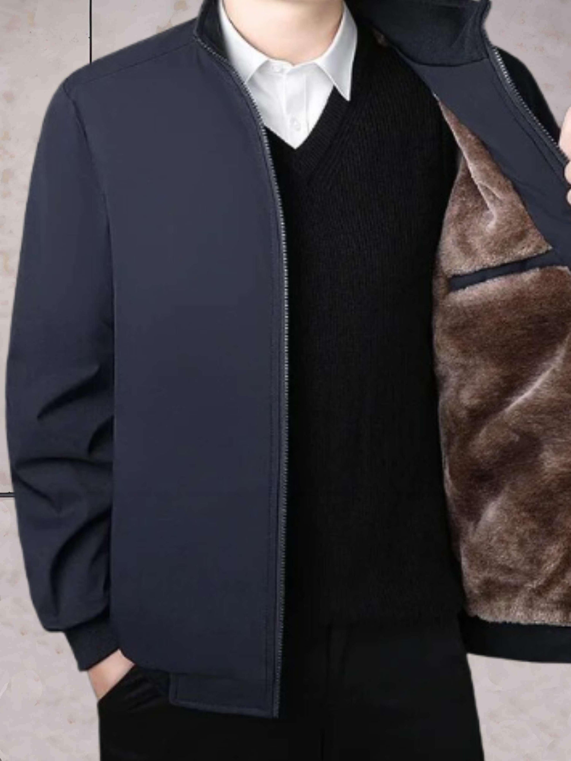 Damjacka Quiltad Hög Halsringning Tjock Polyester-4