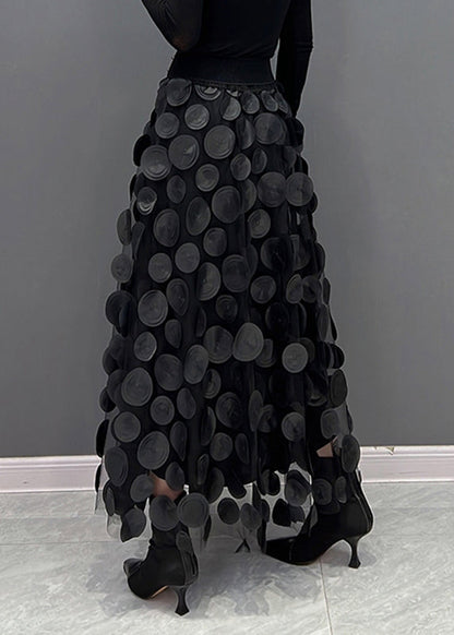 Dam Tyllkjol med Dot Lapptäckdesign och Elastiskt Midjeband - Mångsidig Tyllkjol för Vardag och Fest 5