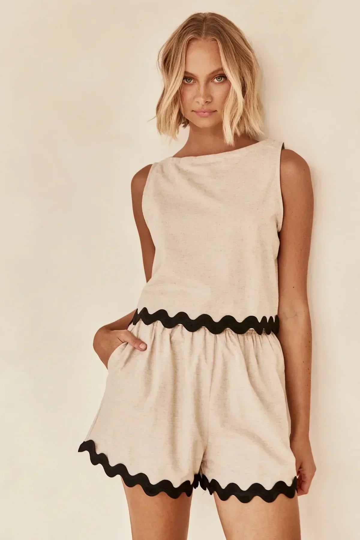 Dam Ärmless Set Chic Polyester-3