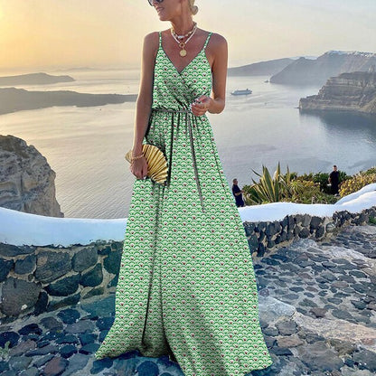 Kvinna Bohemsk Klänning Lätt Material-5