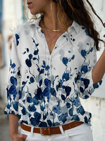 Kvinnors Sommarblus Feminin Design 100% Bomull-6