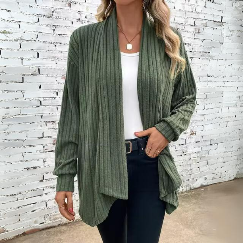 Dam Vintergilet Löst Snitt Mjukt Material-2