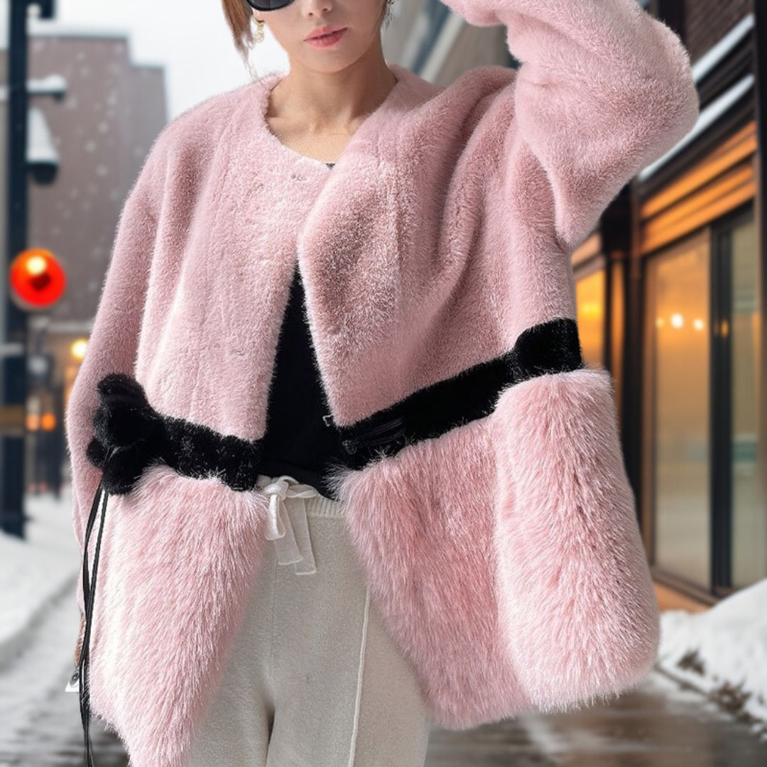 Dam Kort Kappa Trendig Snygg Högkvalitativt Tyg-2