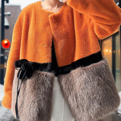 Dam Kort Kappa Trendig Snygg Högkvalitativt Tyg-3