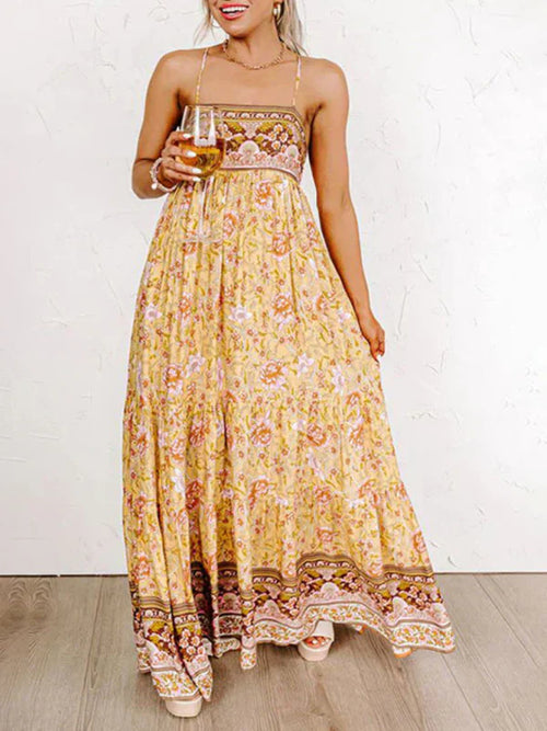 Kvinna Boho Klänning Lätt Bomull-1