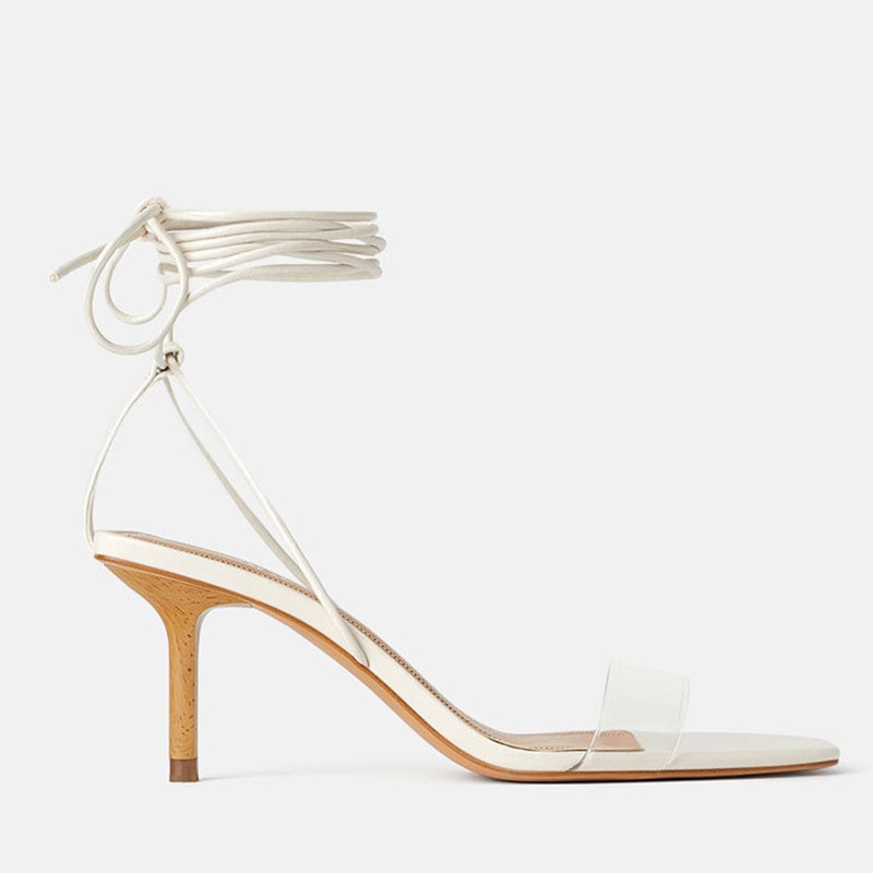 Dam Sandaler Öppen Tå Ankelband Syntetiskt Läder 6-8 cm Klack-2