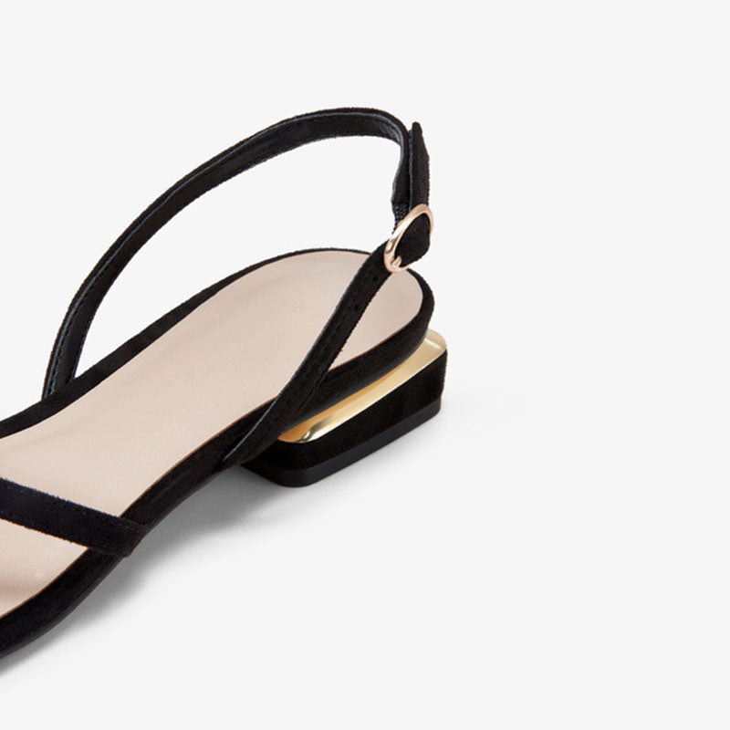 Dam Gladiatorsandaler Justerbar Spänne PU-Läder-3