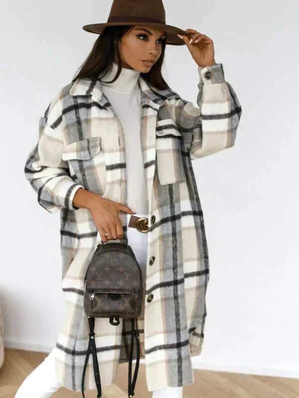 Damjacka Lång Vattentät Elegant Högkvalitativt Tyg-1