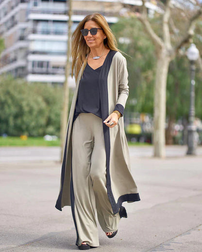 Variant image for Damklänning Bomull Linne Oljetryck Lätt och Avslappnad Stil-1