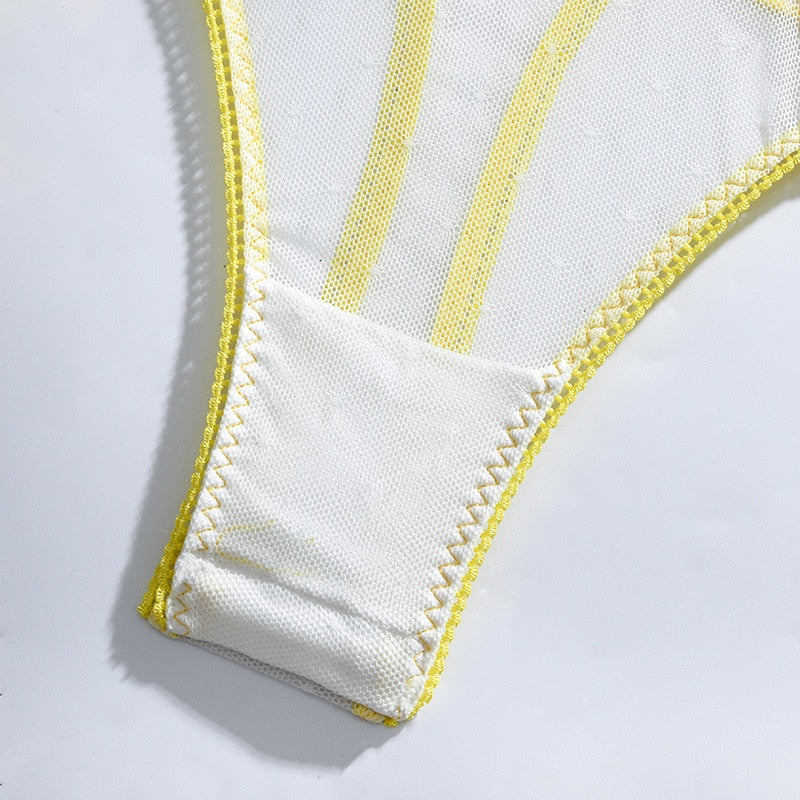 Dam Teddies Transparent Blommönster Spets Polyester-5