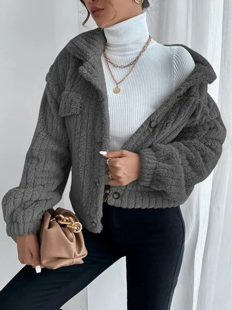 Variant image for Kort Dunjacka Dam Teddy Stil Vattenavvisande Polyester-11