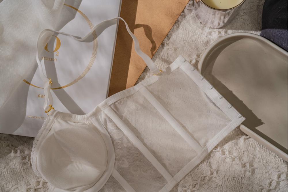 Dam BH-set Sömlös Blommönster Bomull Spandex Nylon-4