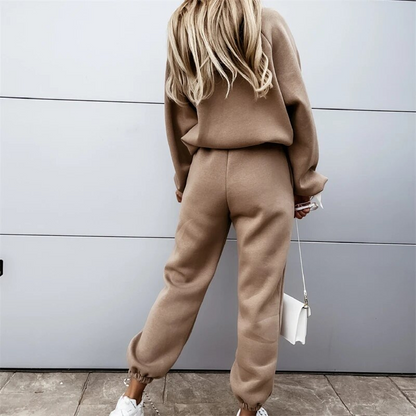 Kvinnors Hoodie Set Avslappnad Stil Ultra-Mjuk Tyg-3