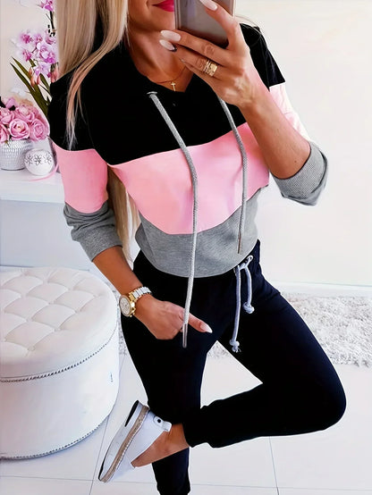 Sportig Herr Hoodie i Mjuk Bomull med Huva och Snörning – Avslappnad Passform för Fritid och Arbete 3