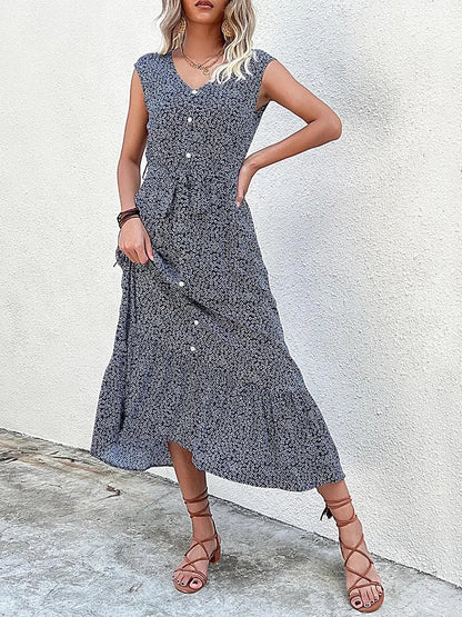 Svart Maxiklänning Dam i Flödande Design – Andningsbart Material för Eleganta Tillfällen 9